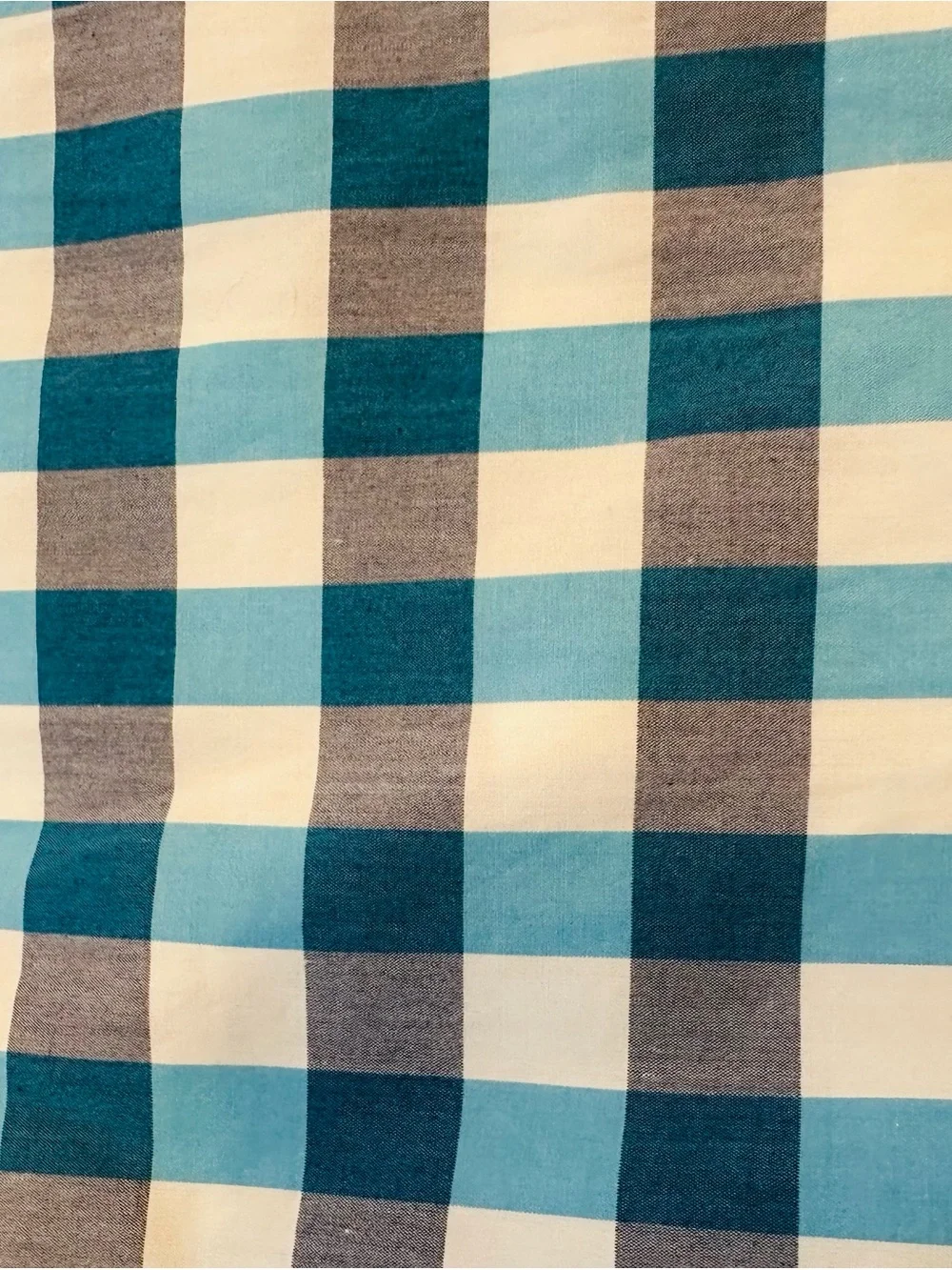 Banana Republic Blue, Teal and White Check Dress Shirt